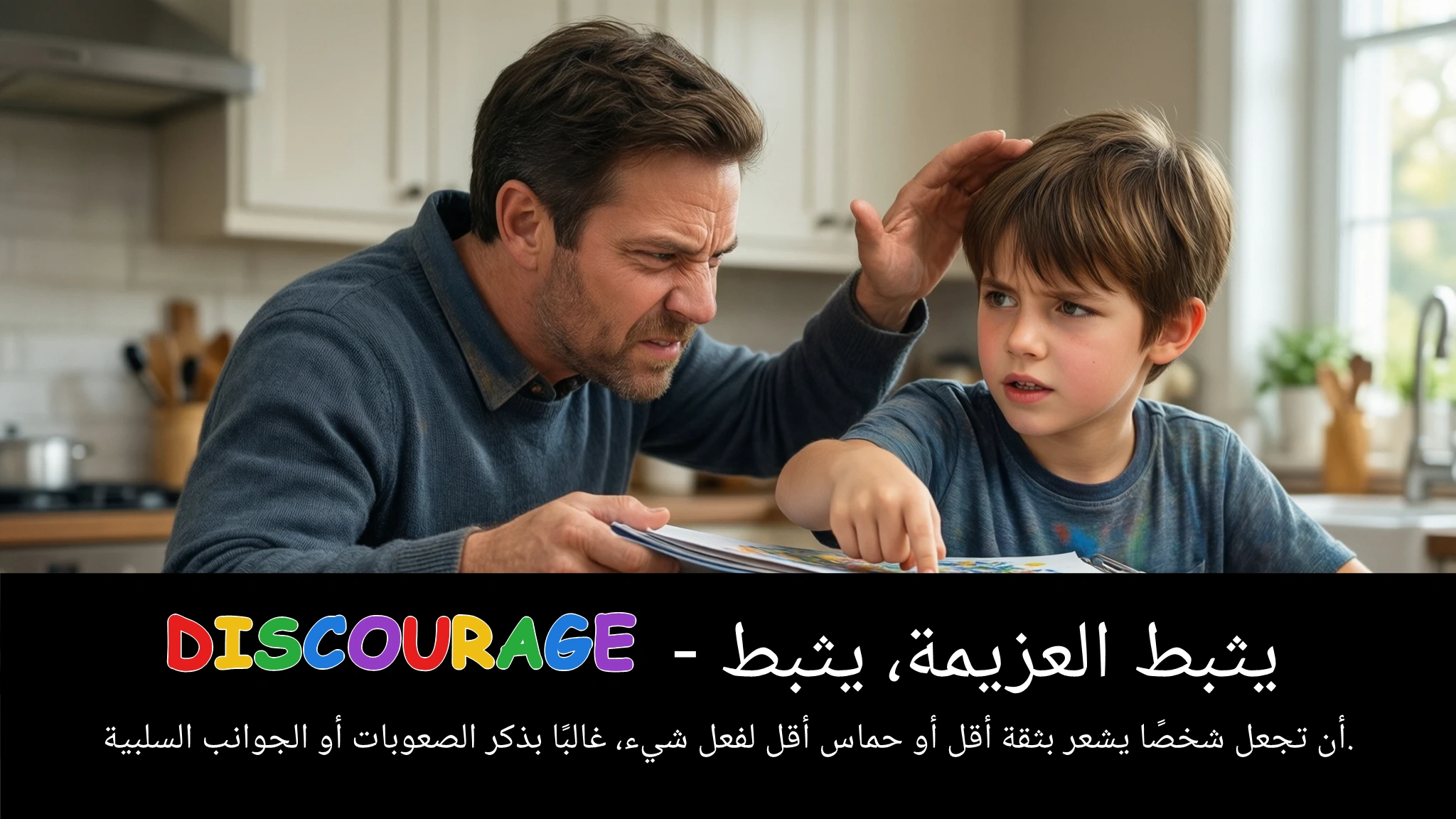Arabic Illustration for discourage